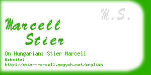 marcell stier business card